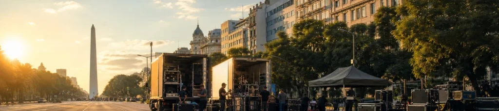 A production unit base on location in Buenos Aires.
